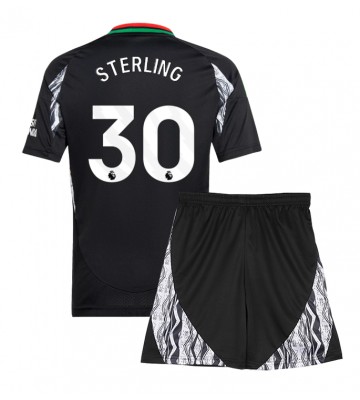 Arsenal Raheem Sterling #30 Borta Kläder Barn 2024-25 Kortärmad (+ Korta byxor)